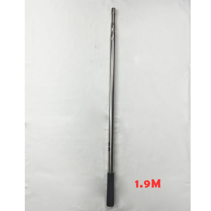 

3 in 1 pole spear foldable pole tube 1.9M standard 8mm screw connector fishing fork harpoon spearpole