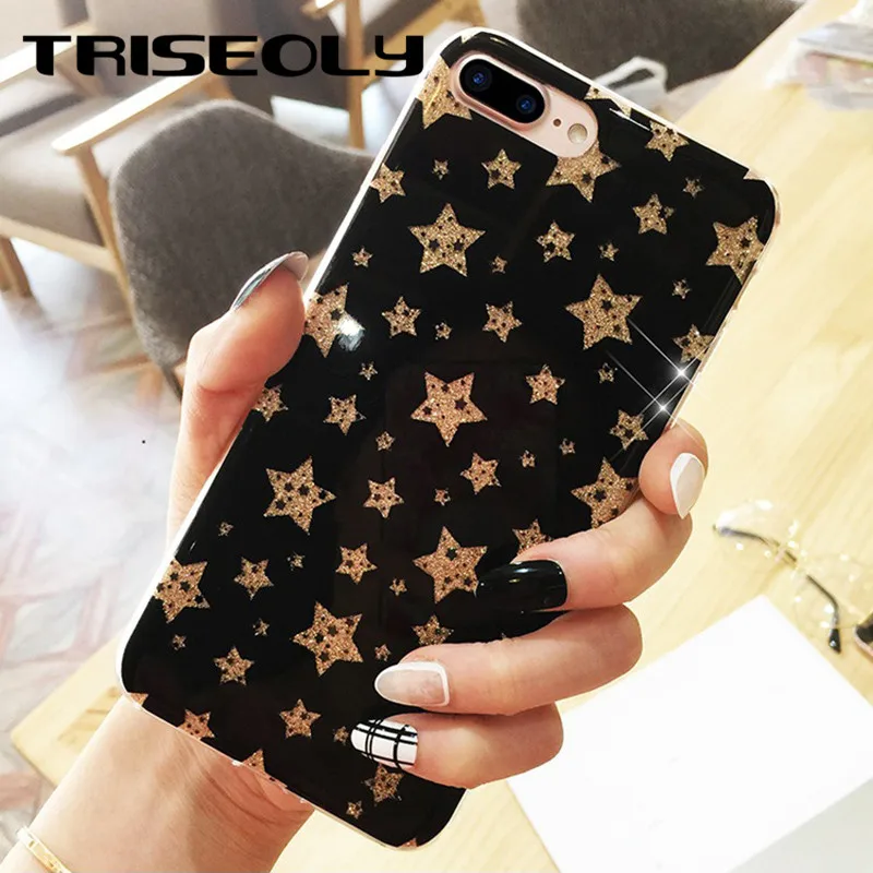 

TRISEOLY Glitter Stars Phone Case For OPPO R11S R11 R9 R9S Plus R15 R17 Pro A37 A83 A75 A77 A57 A75 A59 F3 F5 F7 F9 A1 A3 Cover