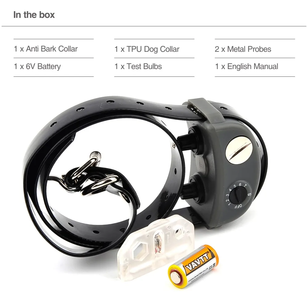 Small dog bark collars anti no bark control electric pet trainer collar