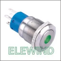 

ELEWIND 19mm Green Dot illuminated Latching push button(PM192F-22ZD/G/12V/S)