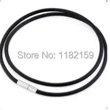 10 шт 50 см Мужская застежка из нержавеющей стали шнурок из телячьей кожи, модный кожаный шнур кулон ожерелье, 2,5 мм толщиной