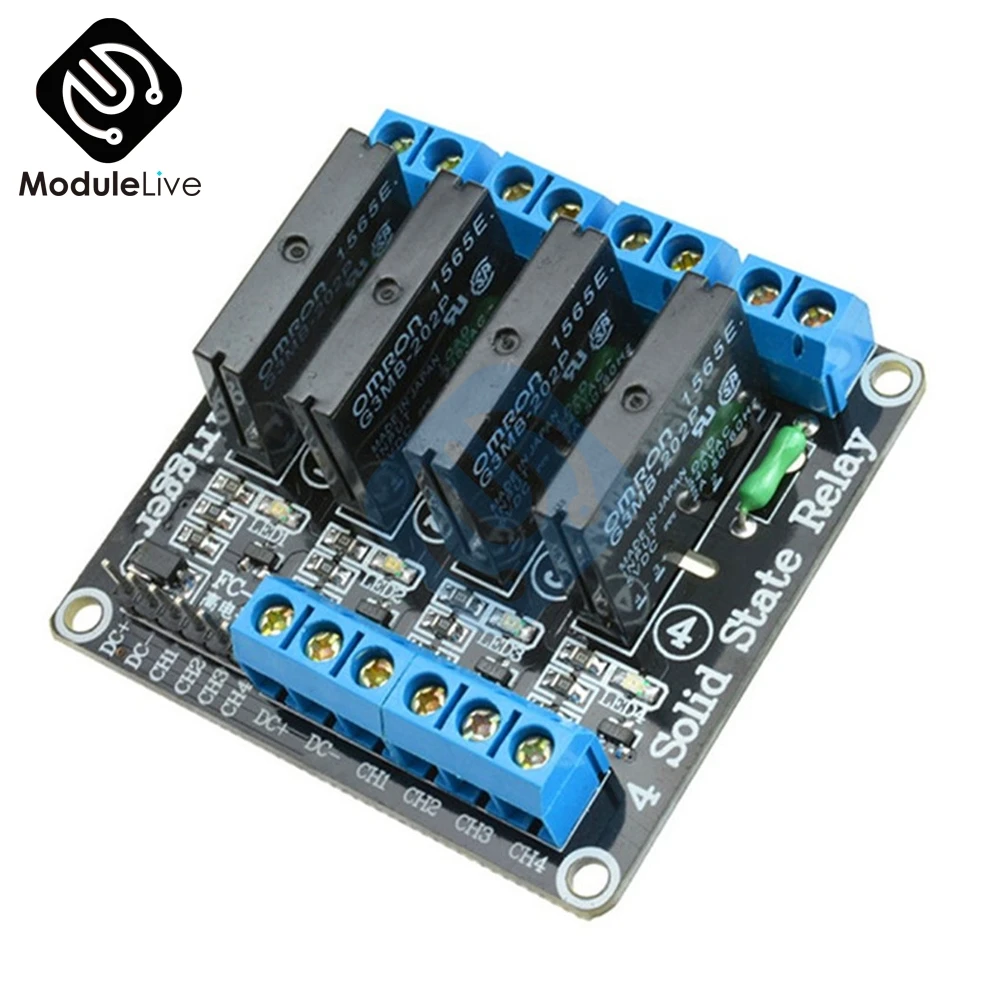 OMRON 5V 4CH 4 Channel 2A Solid state Relay High and low level trigger power supply Module Solid Relay Module For Arduino OMRON 5V 4CH 4 Channel 2A Solid state Relay High and low level trigger power supply Module Solid Relay Module For Arduino