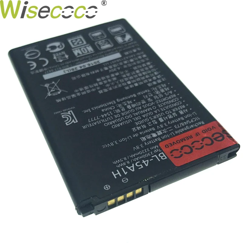 WISECOCO Высокое качество Новинка 2300 мА/ч, BL-45A1H Батарея для LG F670L F670K F670S F670 K420N K10 LTE Q10 K420 45A1H мобильного телефона