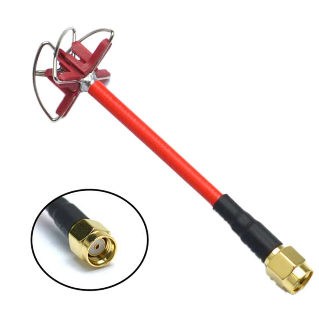 

5.8G 3dBi 4 Leaf Clover AV Transmission RHCP SMA / RP-SMA Antenna DIY Spare Part 1pcs for Aomway
