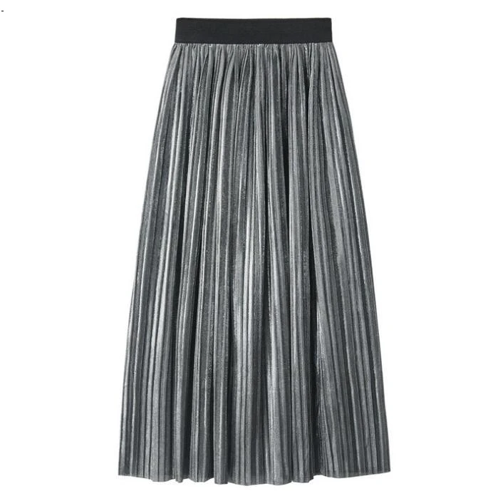 Кружевная Женская длинная Плиссированная юбка в стиле ретро 2018|long skirt pleated|long