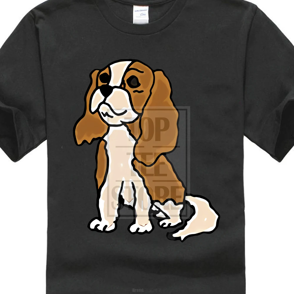 Top Quality 2017 New Brand Men'S Cavalier King Charles Spaniel T Shits Printing Short Sleeve Casual O-Neck Cotton | Мужская одежда