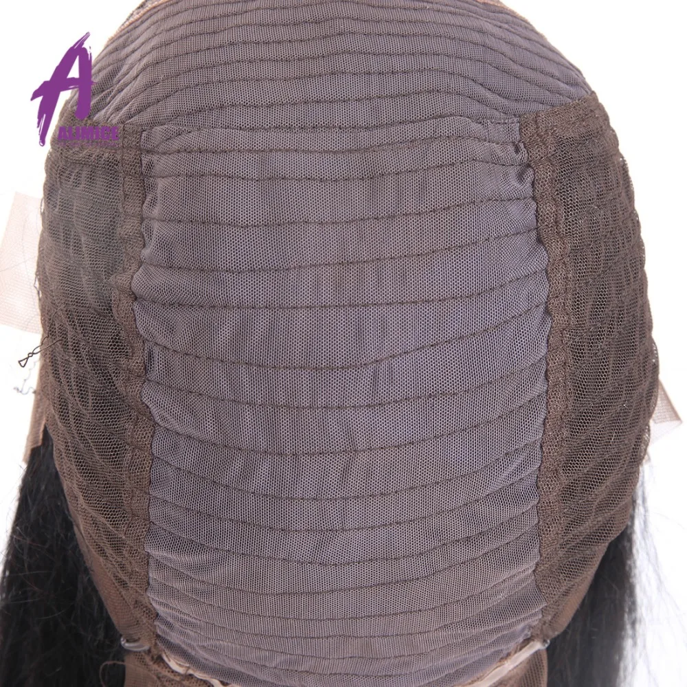 Alimice Brazilian Kinky Curly Lace Front Wigs Pre Plucked With Baby Hair Remy Lace Front Human Hair Wigs For Women 8-26 inch (2)