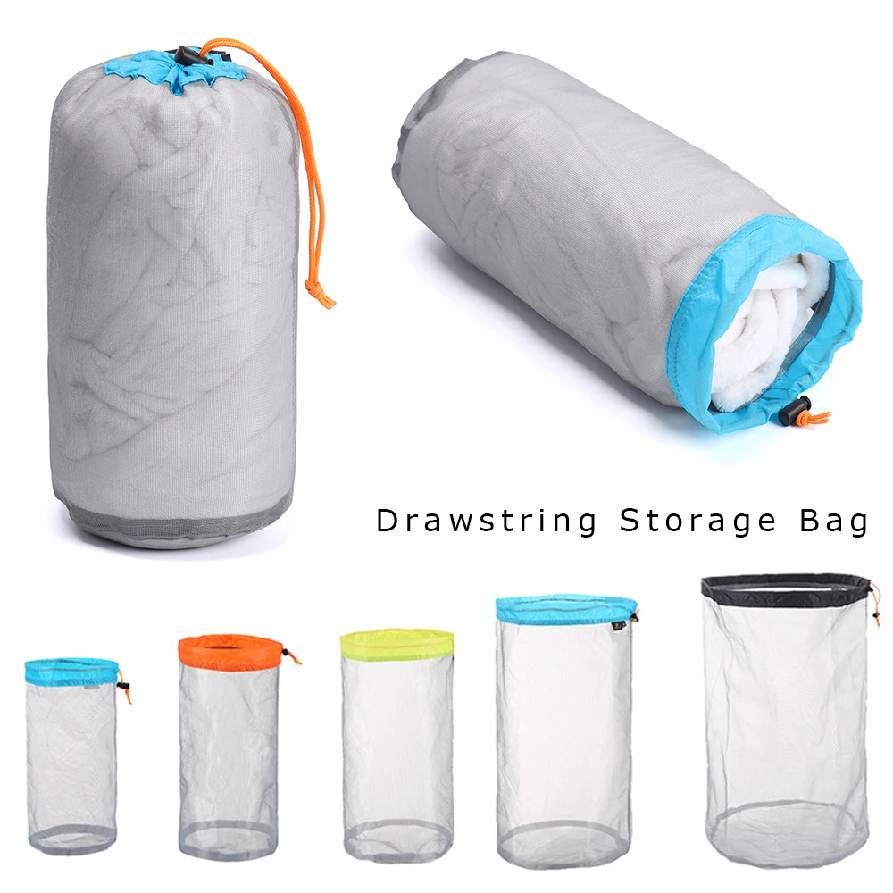XXL Travel Drawstring Mesh Stuff Sack Camping Sports Gadgets Clothes Bag