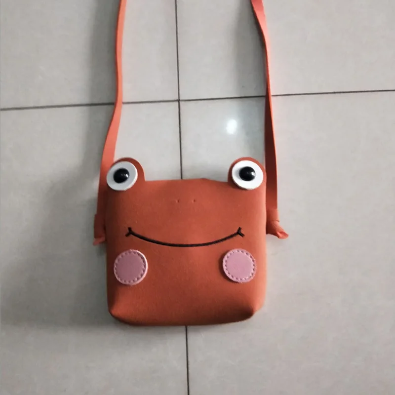 Мультяшная лягушка плюшевая сумка-рюкзак для маленьких девочек, сумка через плечо, сумка-мессенджер, мини-кошелек для монет