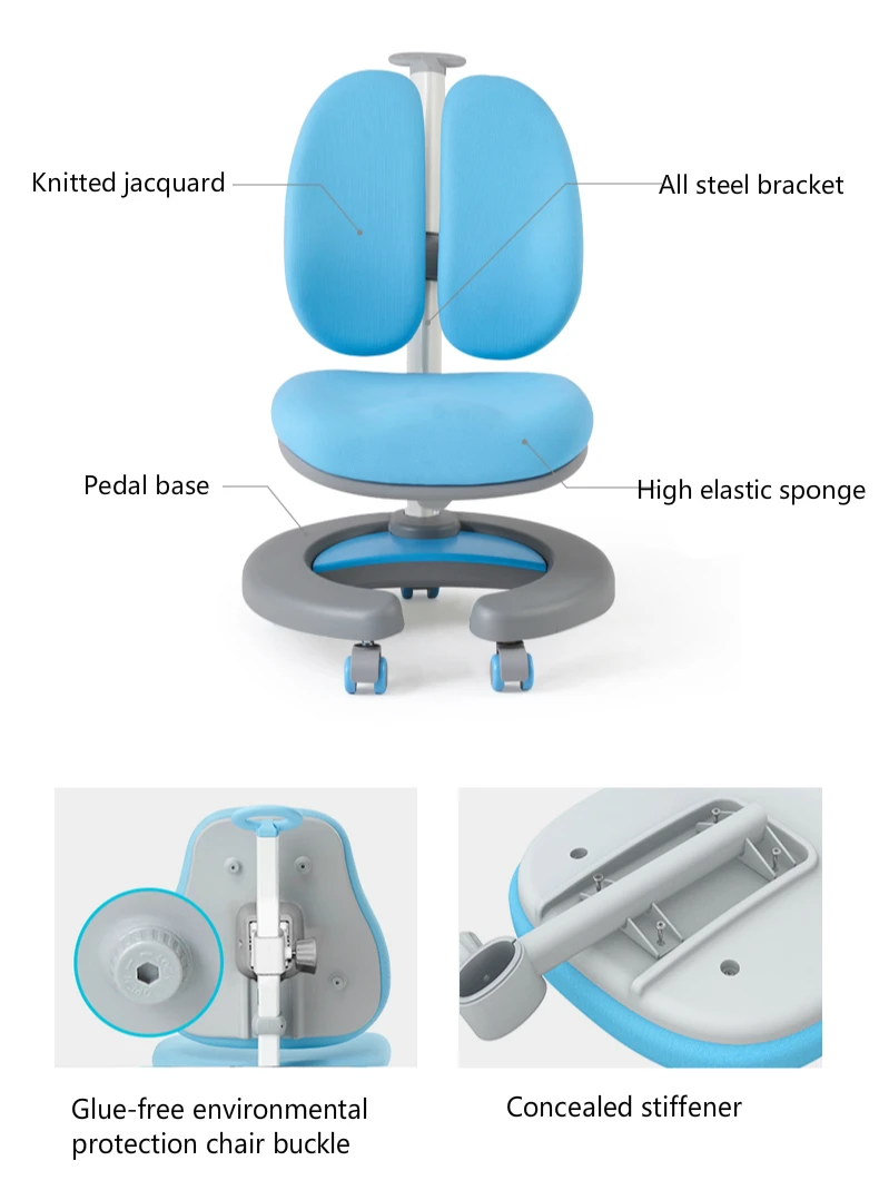 Многофункциональный бытовой дети корректирующие сидя стул поднял компьютерное кресло Регулируемая написание кресло с подставкой для ног