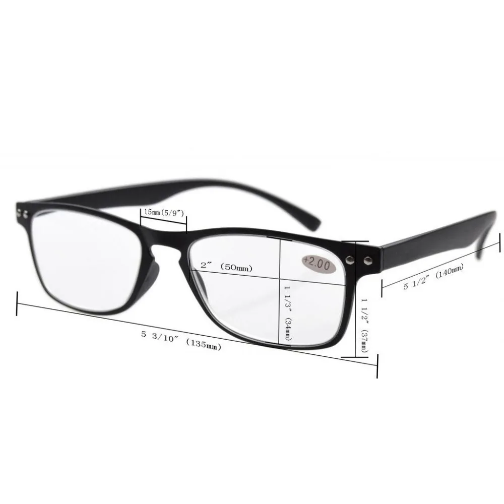 R046 Eyekepper ультратонкие памяти гибкий каркас 80 очки для чтения и очки для чтения+ 50-+ 400