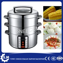 SMS 32AD 29L bun cooking steamer stainless steel Computer control two layer sweet corn steamer for
