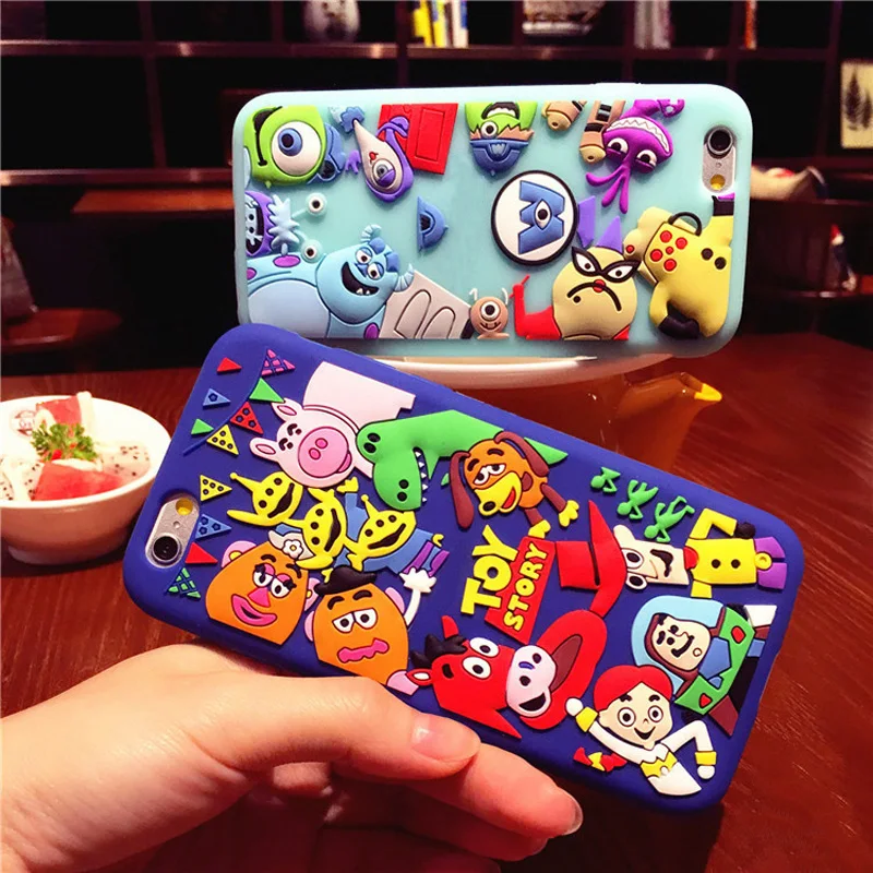 

For iPhone XS XR XS Max 5 5S 5C SE 3D Cute Cartoon Soft Silicone Case Cover Skin Shell For iPhone X 6 6s Plus 7 7Plus 8 8Plus