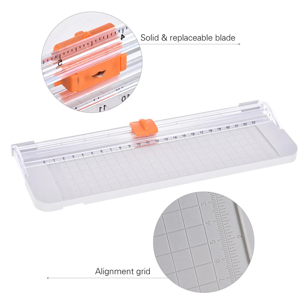 Портативный бумажный триммер мини Скрапбукинг Бумажные триммеры резаки гильотина Выдвижная линейка для этикетки с фото офисная бумага резка