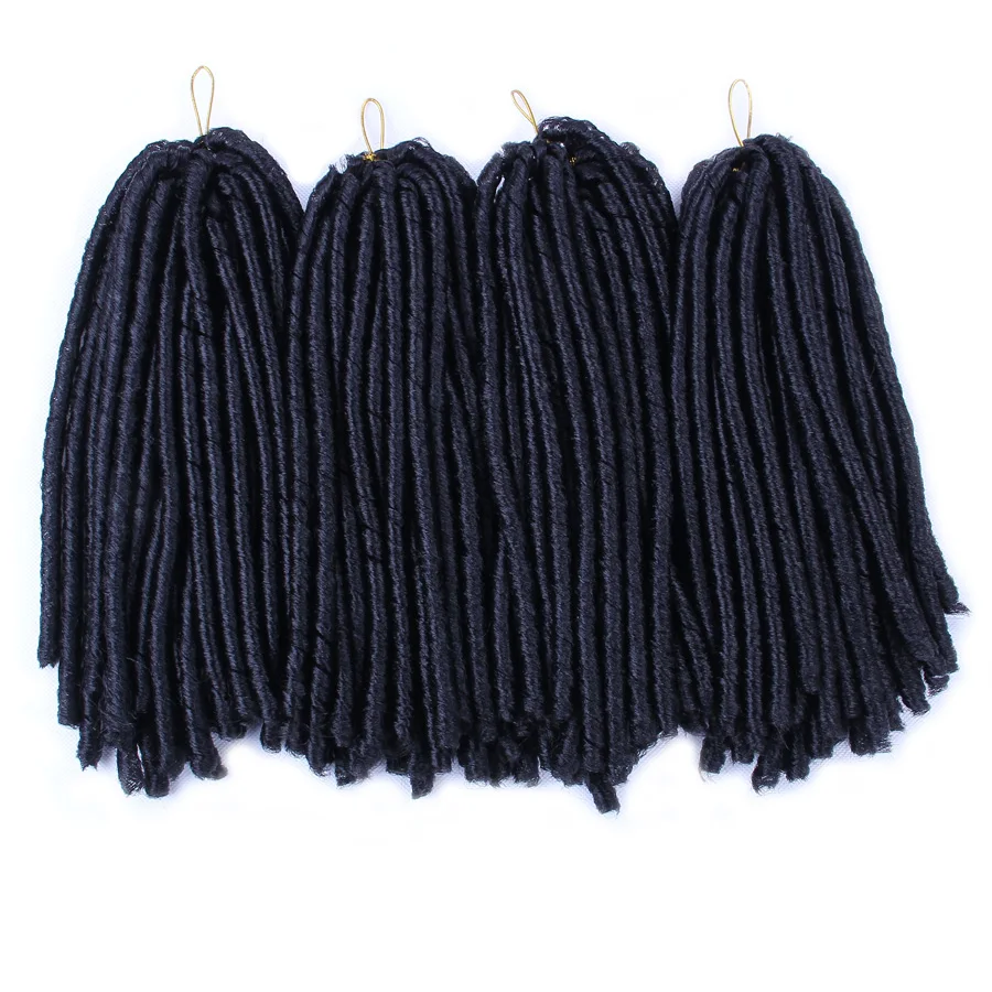 

FALEMEI Hair Extensions Dreadlocks synthetic 30stands 70g Soft Dread Crochet Braid Hair 14inch the Low Temperature Fiber