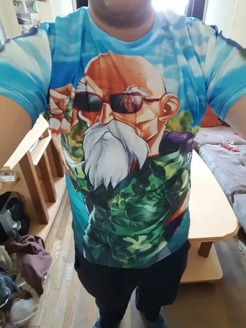 Новое поступление, забавная 3d футболка Master Roshi, летние хипстерские футболки с коротким рукавом, мужские/женские футболки с аниме Dragon Ball Z, мужские футболки