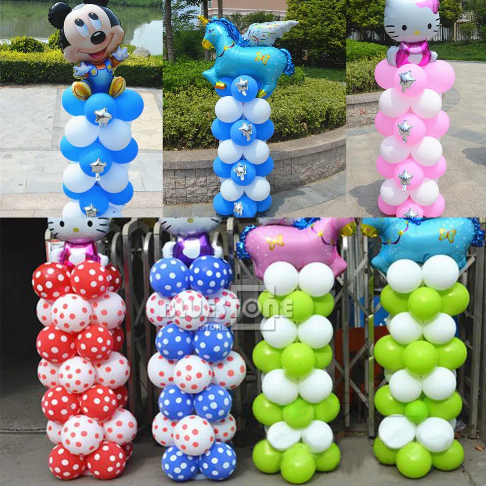  1 Set Balloon Column Base Stand Display Botton Birthday Wedding Party Decoration Free Shipping