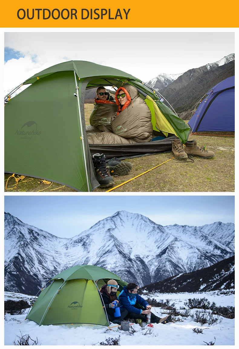 NatureHike облако пик 2 гексагональной Сверхлегкий Палатка 2 человек Открытый Кемпинг Туризм 4 сезона двухслойная ветрозащитная палатка