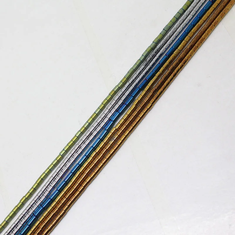 Mini. Ordine È $7! 2X2,2X4Mm Multicolor Ematite Ironstone Tubo Tubo Distanziatore Perline Sparse Fai Da Te 15"