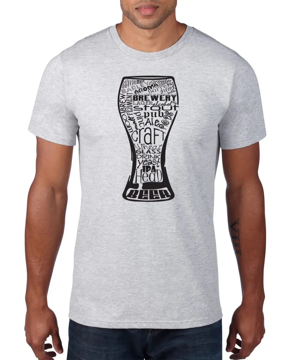 

2019 Hot Sales Beer Craft Brewery IPA Lager Mug Glass Stout Men's & Women's Unisex T-Shirt