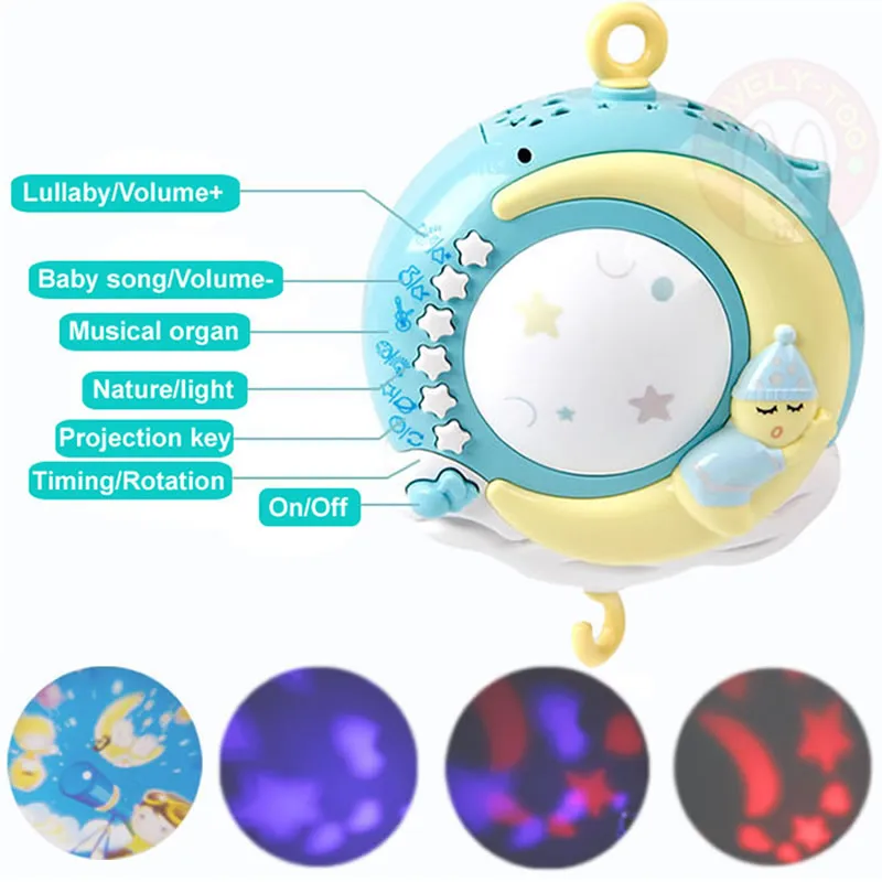 Najtaniej Łóżeczko dziecięce Mobiles grzechotki zabawki dzwonek do łóżka karuzela do łóżeczka projekcja niemowlę niemowlęta zabawka 0 12 miesięcy dla noworodków