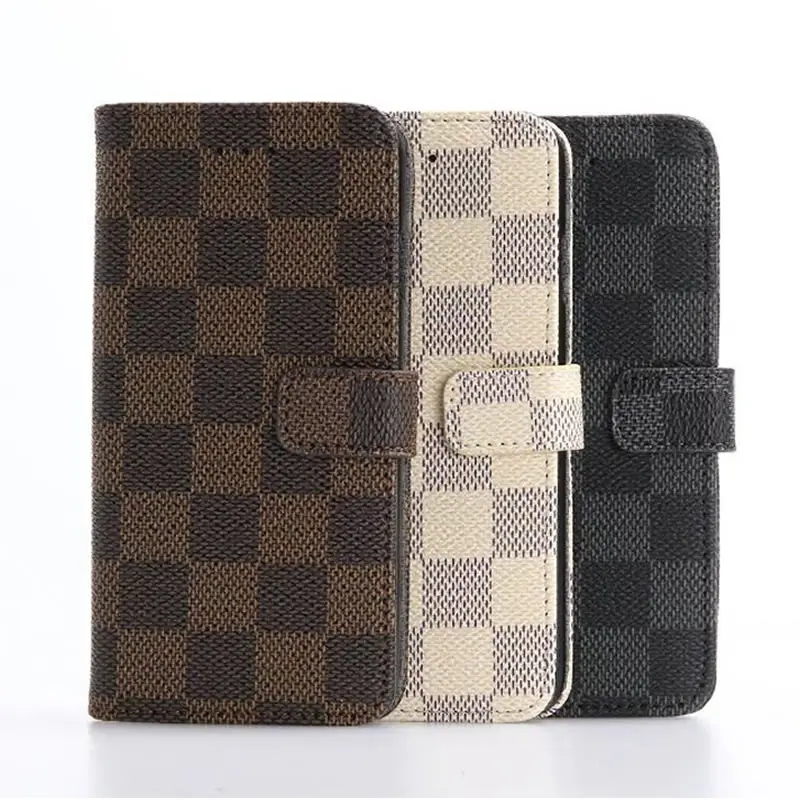 For Apple Iphone 7 Elegant font b Tartan b font Design Wallet Card Holder Stand Leather