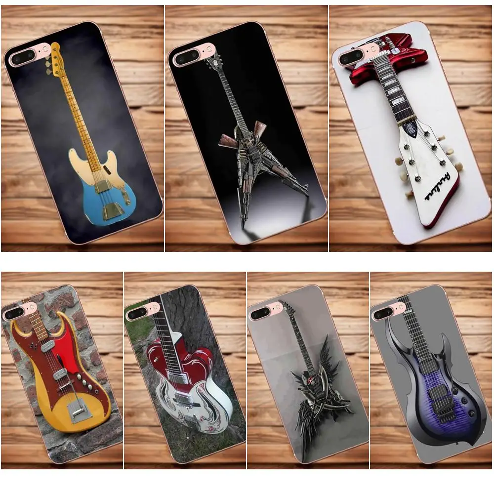 Vvcqod ретро-гитара Электрический усилитель для Apple iPhone 4 4S 5 5C 5S SE 6 S 7 8 Plus X чехол Moto G G2