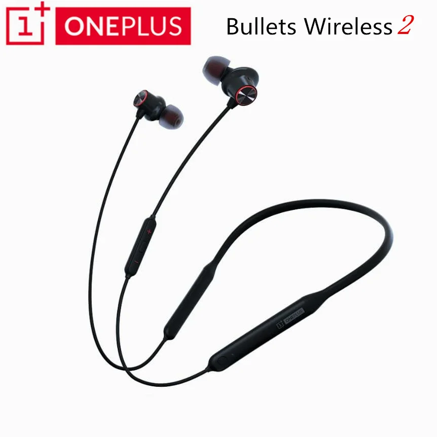 Оригинальный OnePlus пули беспроводной 2 Bluetooth Магнитный контроль микрофон в ухо наушники Гибридный AptX Быстрая зарядка для Oneplus 6 T 7 Pro