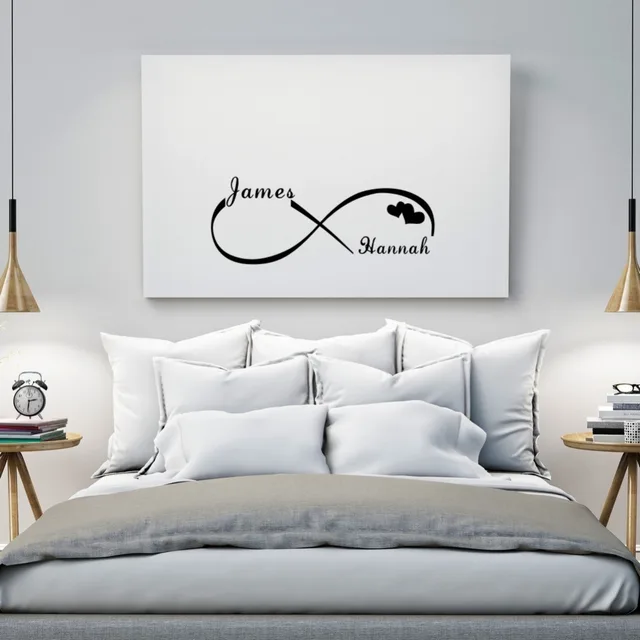 Custom Personalized Name Creative Infinity Symbol Wall Custom Personalized Name Creative Infinity Symbol Wall Stickers Vinyl Decals Art For Bedroom Decoration