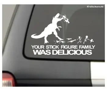 

NetCat/YOUR STICK FIGURE FAMILY Was Delicious/T-Rex Nobody cares about YOUR STICK FIGURE FAMILY Funny Vinyl car Sticker decal
