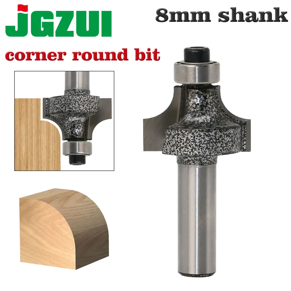 1pc 8mm Shank Round Over Router Bits for wood Woodworking Tool 2 flute