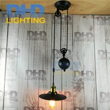 Mordern pulley Retro Edison Bulb Light Chandelier Vintage Loft Antique Adjustable DIY E27 Art Ceiling Pendant Lamp Fixture Light