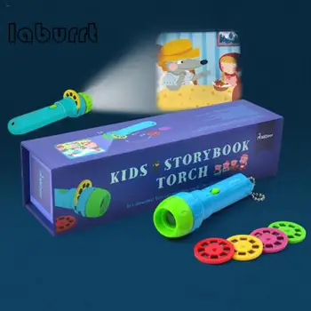 

Baby Sleeping Story Flashlight Projector Lamp Toys Four Children's Tales Light-up Toy For Kids Educational Sleep Luminous Toys