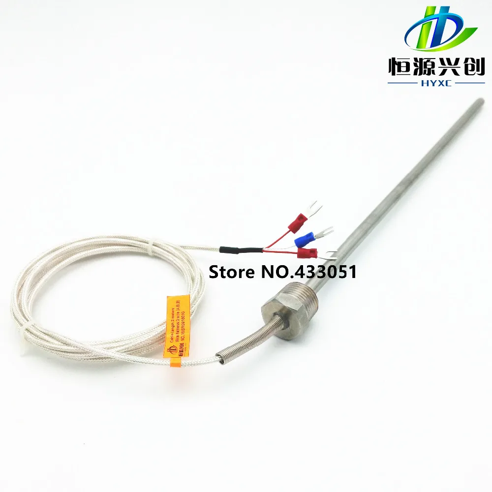 Датчик зонда RTD Pt1000 ohm L 500 мм Длинный тип PT 1/2 &quotNPT 1/2&quot с свинцовой проволокой