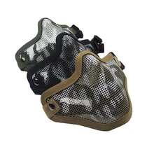PPT 3 цвета тактическая Мужская V1 Halfl для лица двойная полоса проволочная сетка страйкбольная маска пейнтбольная маска для пейнтбола аксессуар OS9-0023B