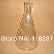 2000 мл, колба Erlenmeyer, коническая бутылка, узкая шея, лабораторная колба Erlenmeyer
