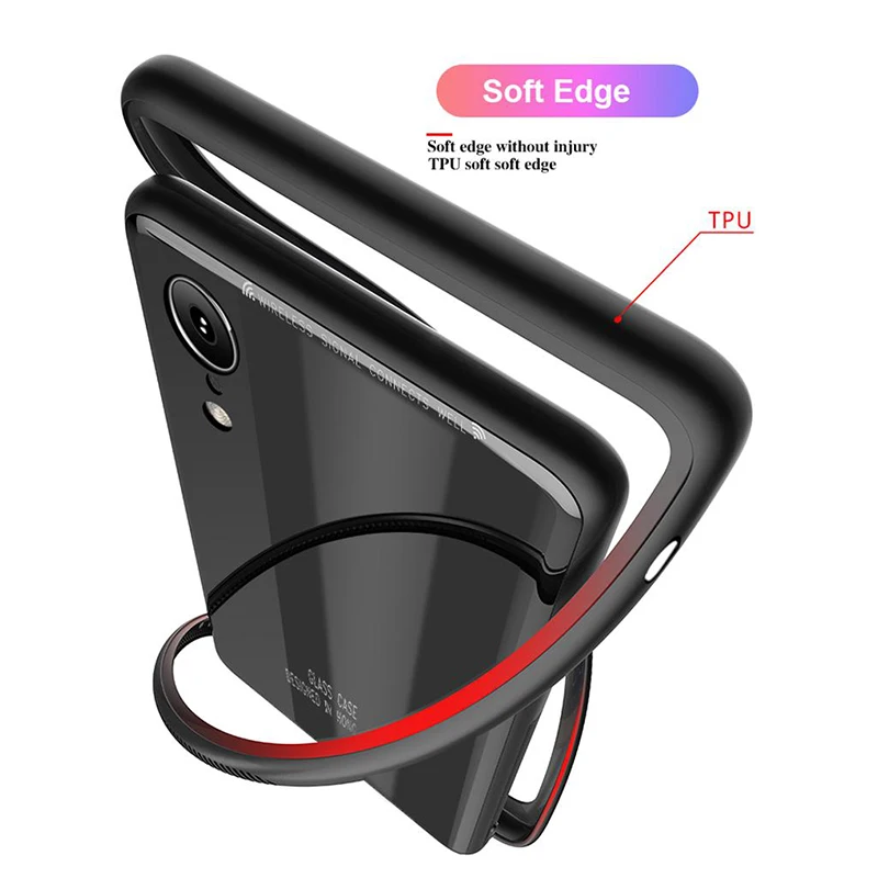 Suntaiho Phone Case For iPhone 7 6 6s 8 X Plus 5 5s SE XR XS Max Tempered Glass Back + TPU edge Case Back Cover for iphone 8plus Suntaiho Phone Case For iPhone 7 6 6s 8 X Plus 5 5s SE XR XS Max Tempered Glass Back + TPU edge Case Back Cover for iphone 8plus