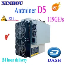 Новейший X11 ASIC шахтер Bitmain Antminer D5 119GH/s с блоком питания тире Шахтер лучше, чем D3 Z9mini S9 Байкал BK-X X10 BK-G28 M3 M10
