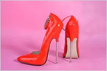 16 CM Absatzhöhe Sexy Spitzschuh Stiletto Pumps Partei Schuhe Metall ferse No. 108