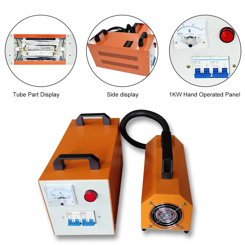 1000W Portable Mobile UV LED Curing System Experimental Adhesive For Printing Painting UV Glue Curing Long Tube Machine  (5)
