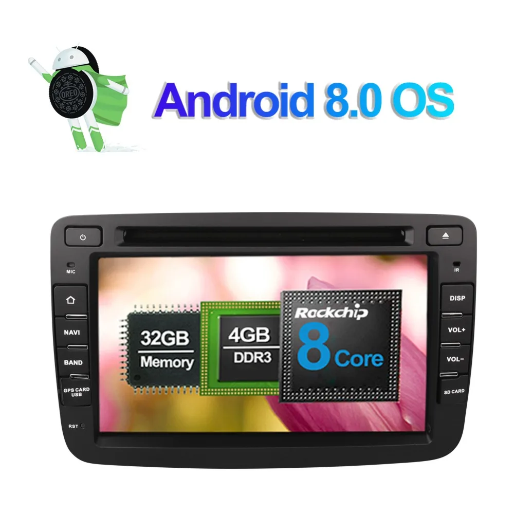 Discount 7 Inch Android 8.0 Octa Core 4GB RAM Car Radio Stereo For Renault Duster Dacia Duster 2010- CD DVD Multimedia Player Bluetooth 2