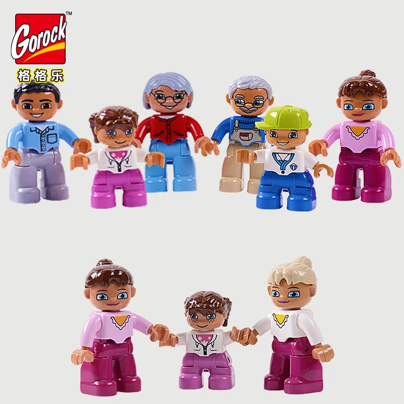 GOROCK-6pcs-Set-Big-Size-Building-Blocks-Character-Compatible-duploe-Family-Worker-Police-Figure-Toys-For (1)
