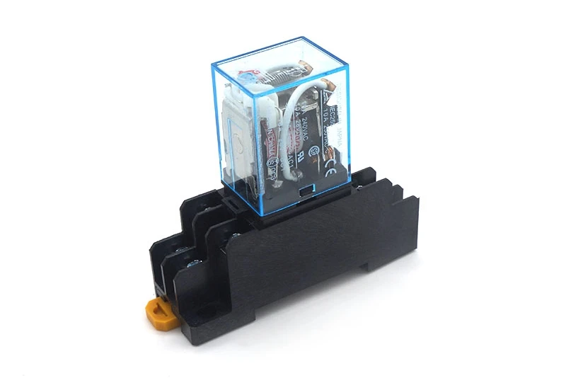 10 шт LY2N-J DC12V 24 V AC110V 220 V 8 Pin катушка реле общие DPDT микро-мини-электромагнитное реле коммутатора с многоконтактной штепсельной вилкой