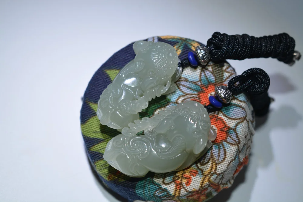 XinJiang HeTian Jade подвеска, Прямая поставка, счастливый амулет, пара влюбленных, отважных солдат, ожерелье для мужчин и женщин с цепочкой