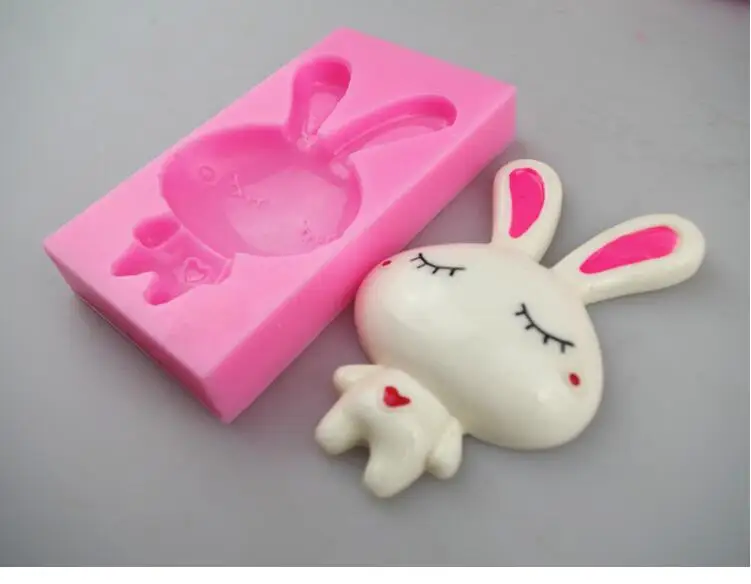 Diylovely ручной работы шоколадных кроликов тела должны силиконовые формы торт украшая инструменты плесень жидкости силиконовые формы для выпечки Paul