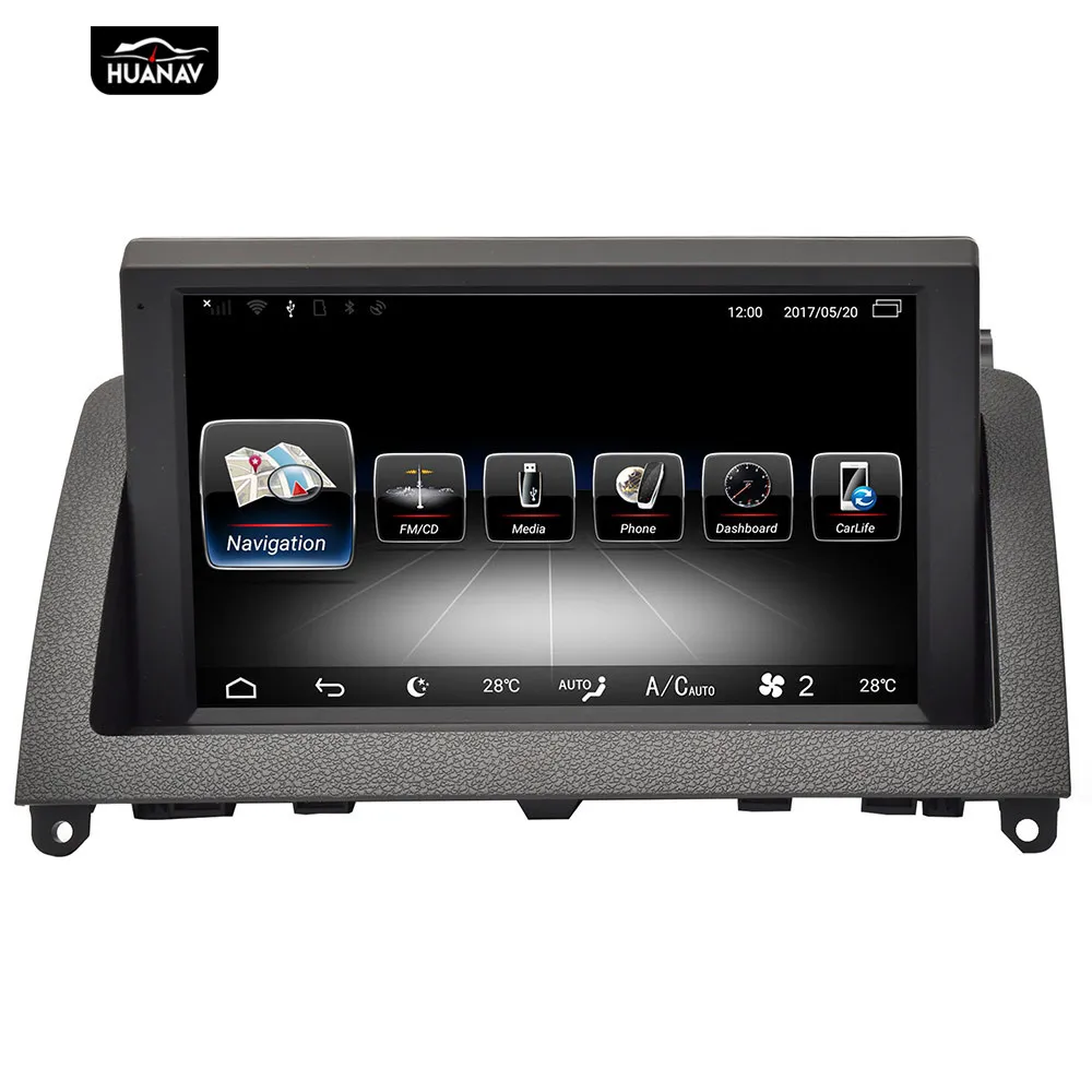 Top Android 9 Car DVD player GPS Navigation For Mecerdes Benz C-W204 2007-2011 Auto Radio stereo player multimedia screen head unit 1
