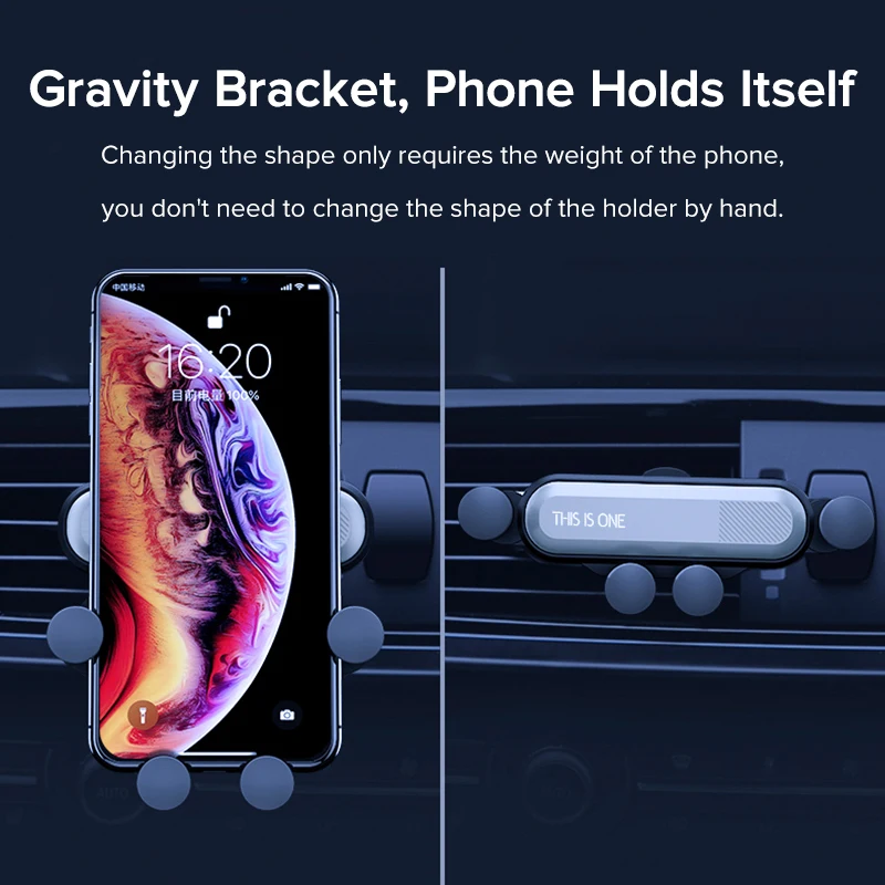 EECPT гравитационный держатель для телефона в держатель на вентиляционное отверстие автомобиля Поддержка мобильного телефона держатель подставка для iPhone XS X samsung S9 Xiaomi