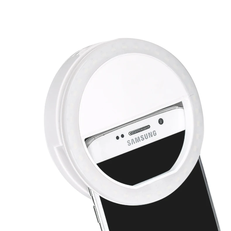 Макияж Зеркало для телефона селфи кольцо свет с 36 светодиодных ламп портативный многоцелевой Телефон Свет с тремя уровнями яркости