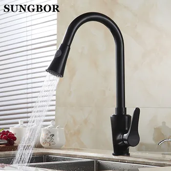 

Pull Out Black Painted Faucet Brass Kitchen Faucet Kitchen Sprayer Black Kitchen Sink Tap Kitchen CF-9109L