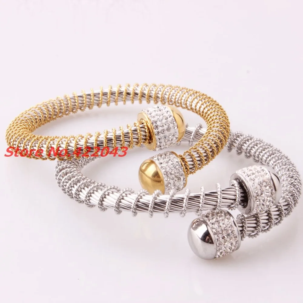 8mm Fashion Design Twisted Bracelet Stainless Steel Silver or Sikver